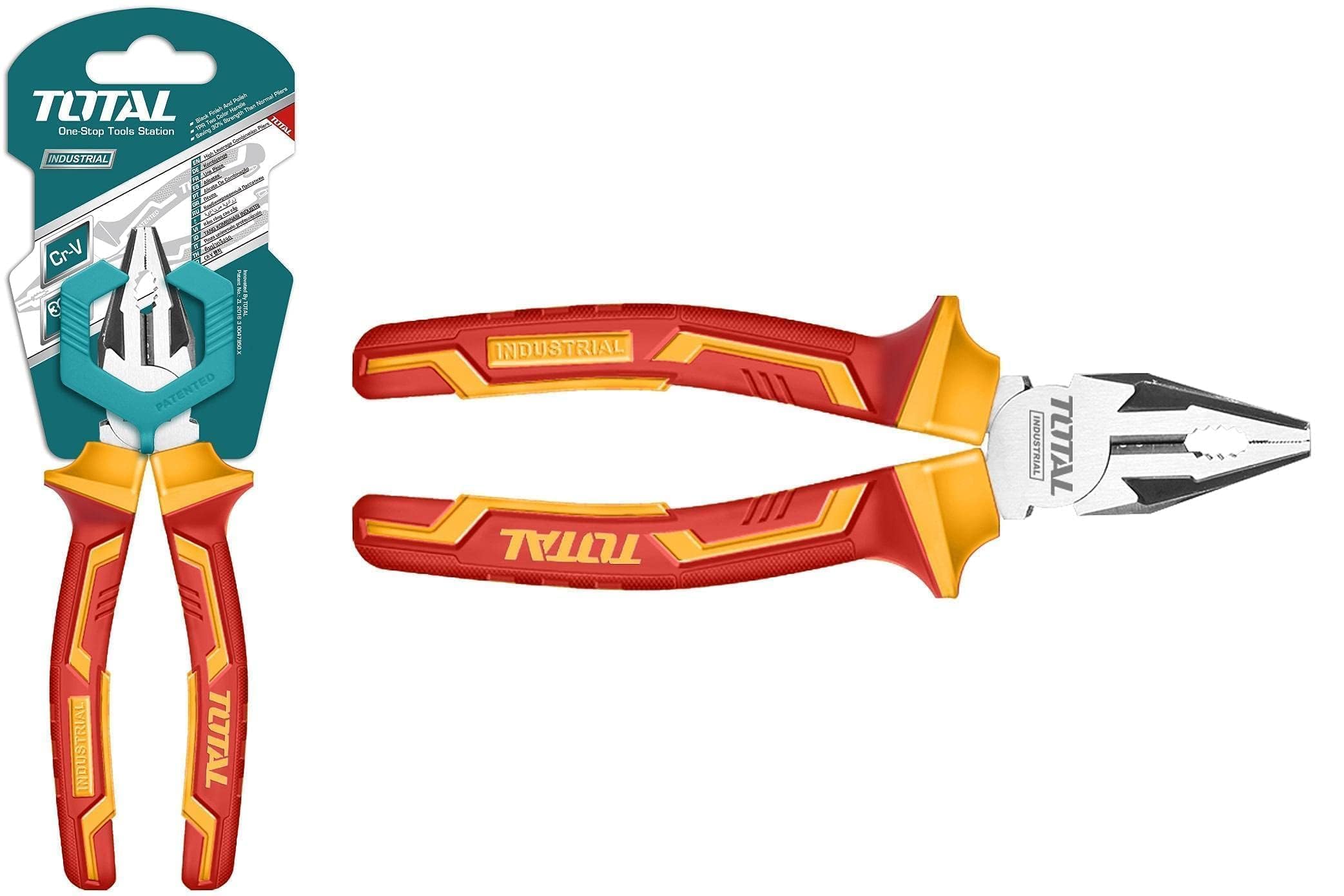 Total Tools Insulated Combination Pliers (8in /200mm - THTIP2181